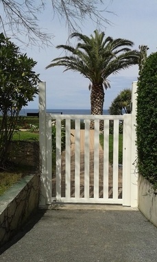 Portillon aluminium blanc